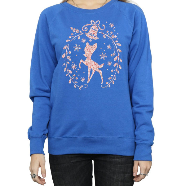 Disney Dam/Kvinnor Bambi Julkrans Sweatshirt L Royal Royal Blue L