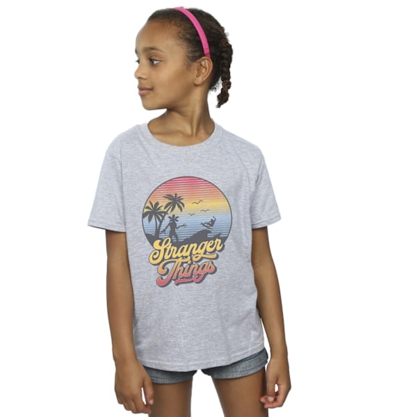 Netflix Girls Stranger Things LA Gradient Bomull T-shirt 9-11 år Sports Grey 9-11 Years