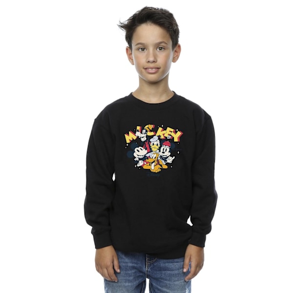 Disney Boys Mickey Mouse Group Sweatshirt 5-6 år Svart Black 5-6 Years