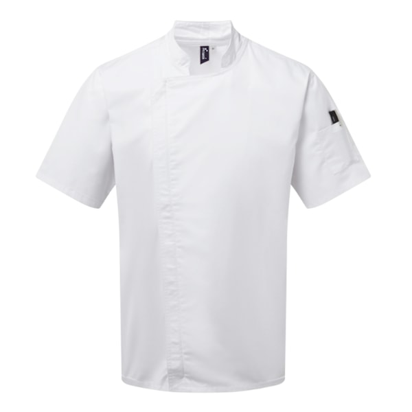 Premier Unisex Vuxen Kortärmad Kockjacka L Vit White L