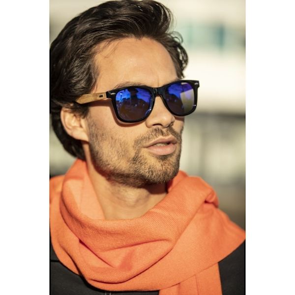 Avenue Hiru Polariserad Spegel Solglasögon One Size Bamboo Brun Bamboo Brown/Blue One Size