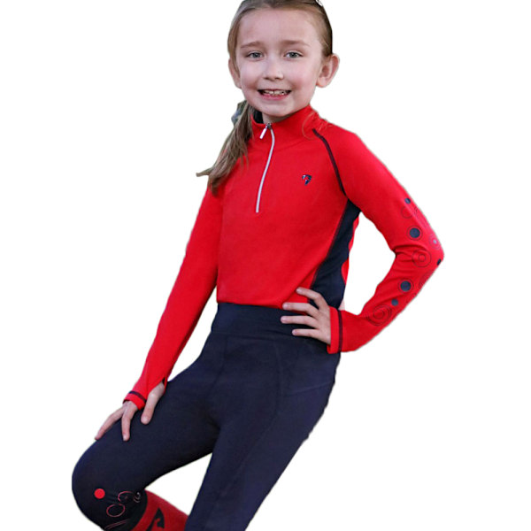 Hy DynaMizs Ecliptic ridbyxor för barn/ungdomar 7-8 år Red/Navy 7-8 Years