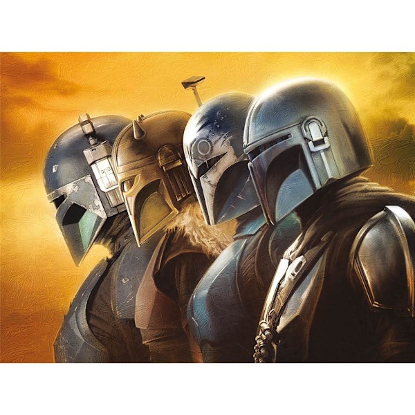 Star Wars: The Mandalorian Creed inramad duk 30cm x 40cm Yellow/Silver 30cm x 40cm