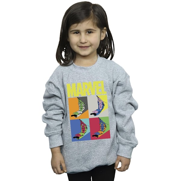 Marvel Girls Spider-Man Pop Art Sweatshirt 12-13 år Sports G Sports Grey 12-13 Years