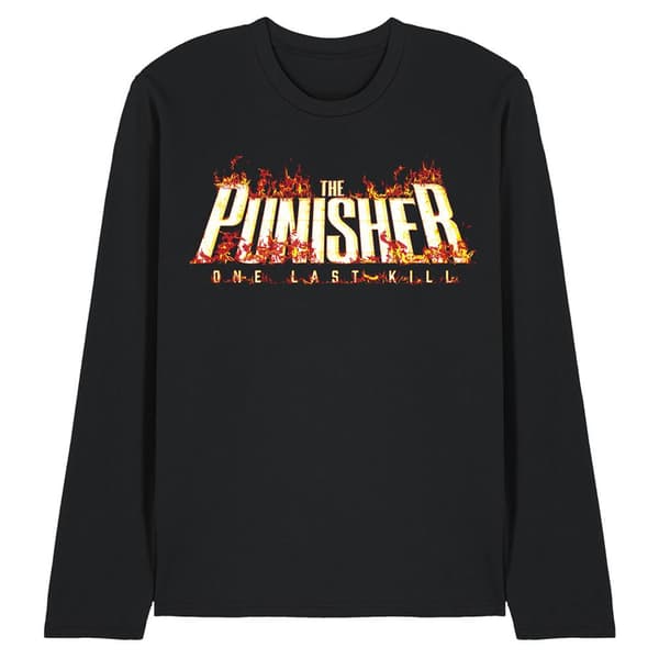 The Punisher: One Last Kill Unisex Vuxen Fire Logo Långärmad Black M