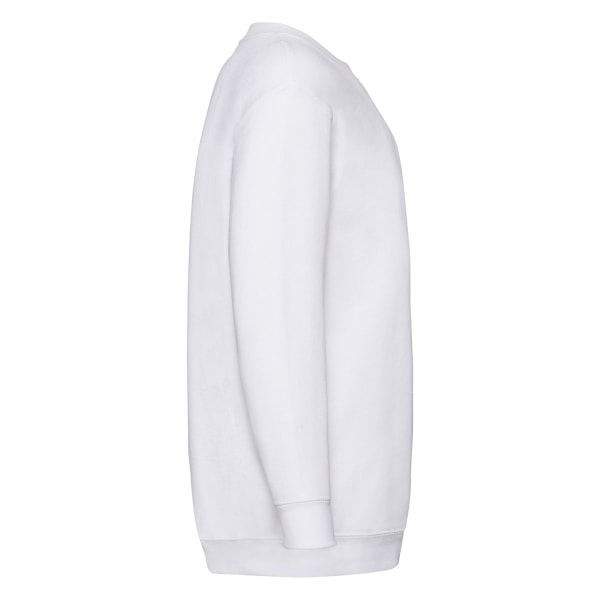 Fruit Of The Loom Barnkläder Unisex Set In Sleeve Sweatshirt 7-8 White 7-8