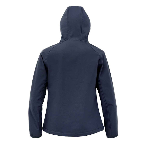 Result Genuine Återvunnen Dam/Kvinnor Hooded 3-Lagers Tryckbar Navy XL