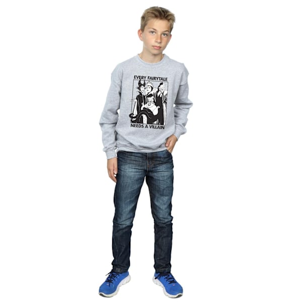 Disney Boys Every Fairy Tale Needs A Villain Sweatshirt 9-11 Ye Sports Grey 9-11 Years