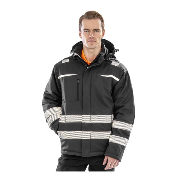 Result Unisex Vuxen Safe-Guard Dynamic Soft Shell Jacka 3XL Svart Black 3XL