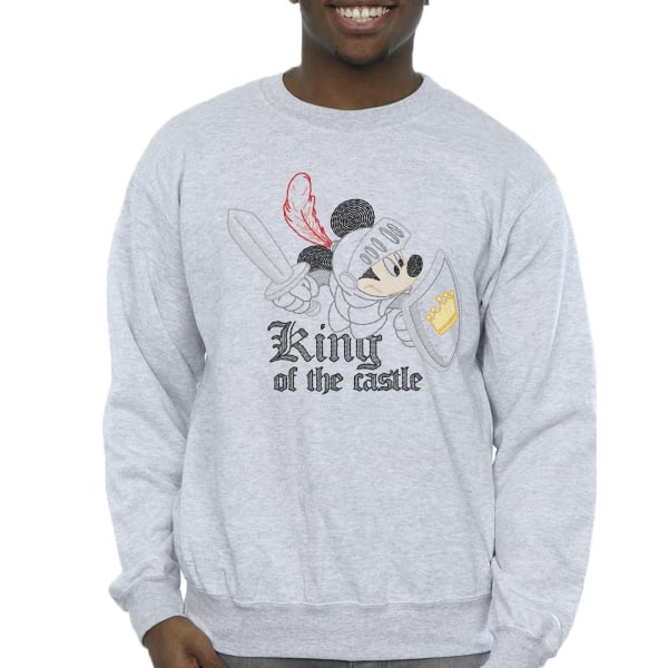 Disney Herr Musse Pigg King Of The Castle Sweatshirt XXL Spor Sports Grey XXL