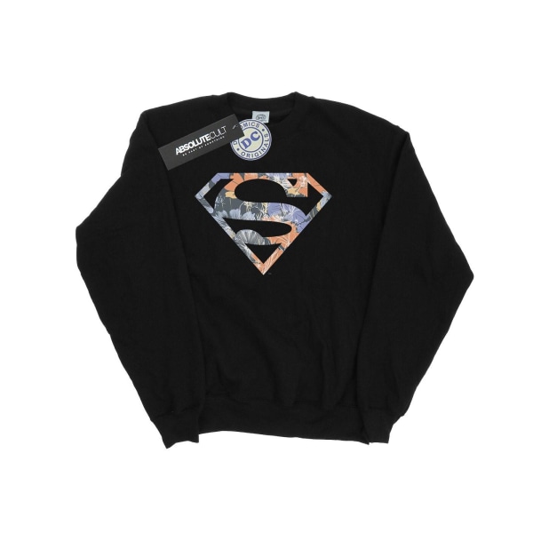 DC Comics Herr Superman Floral Logo 2 Sweatshirt XXL Svart Black XXL