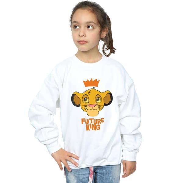 Disney Flickor Lejonkungen Simba Future King Tröja 3-4 År White 3-4 Years