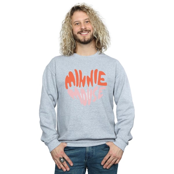 Disney Herr Minnie Mouse Hjärtformad Sweatshirt M Sports Grey Sports Grey M