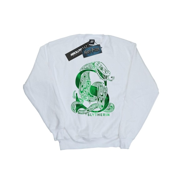 Harry Potter Herr Slytherin Snake Sweatshirt M Vit White M