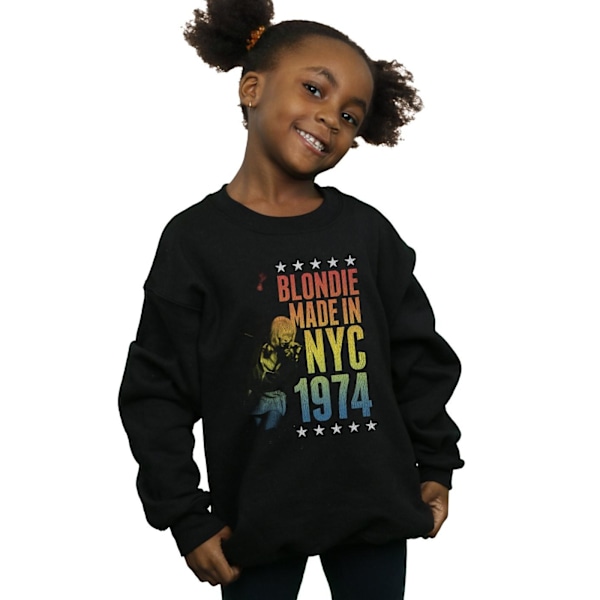 Blondie Girls Rainbow NYC Sweatshirt 7-8 år Svart Black 7-8 Years