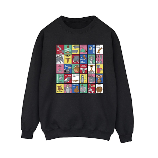 Tom And Jerry Dam/Kvinnor Rutnät Rutor Sweatshirt M Vit White M