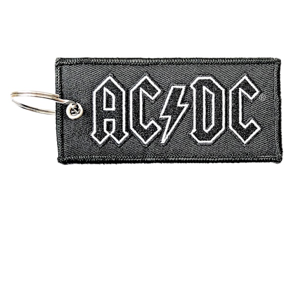 AC/DC Logo Nyckelring One Size Svart/Vit Black/White One Size