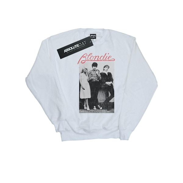 Blondie Herr Distressed Band Sweatshirt 3XL Vit White 3XL