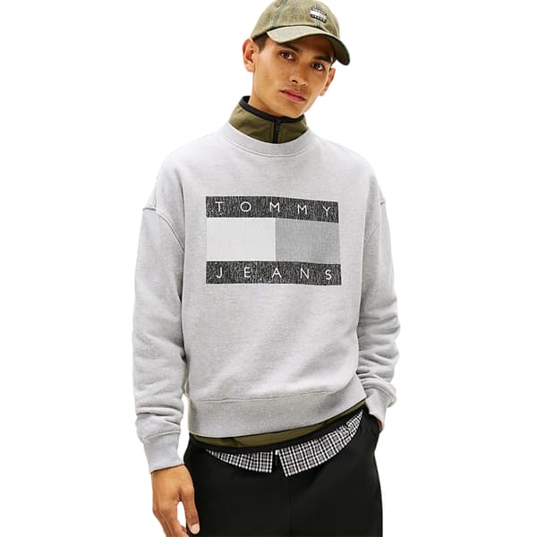 Tommy Jeans Herr Monokrom Tröja M Gråmelerad Grey Heather M