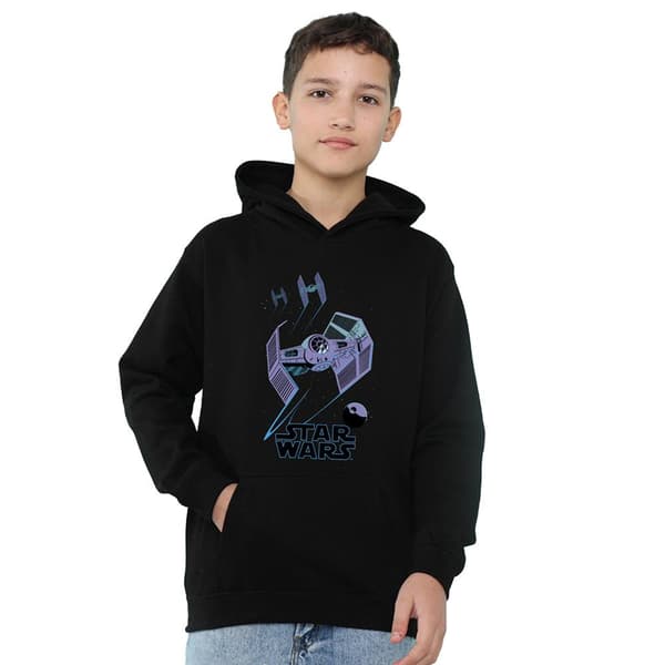 Star Wars Barn/Barn Defenders Dödsstjärnan Pullover Hoodie 9 Amber Heather 9-11 Years