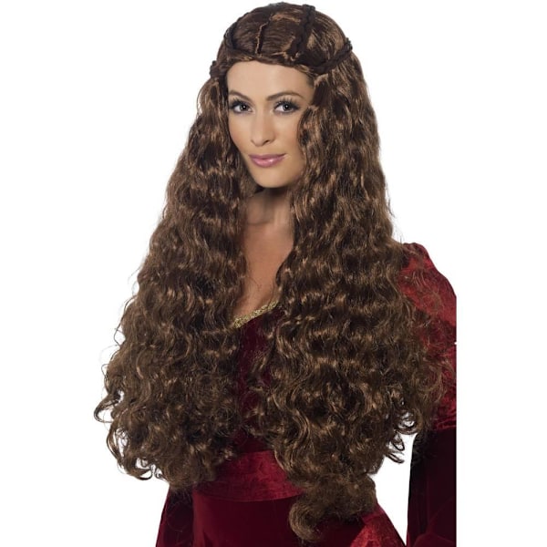 Smiffys Dam/Kvinnor Medeltida Prinsessa Peruk One Size Brun Brown One Size