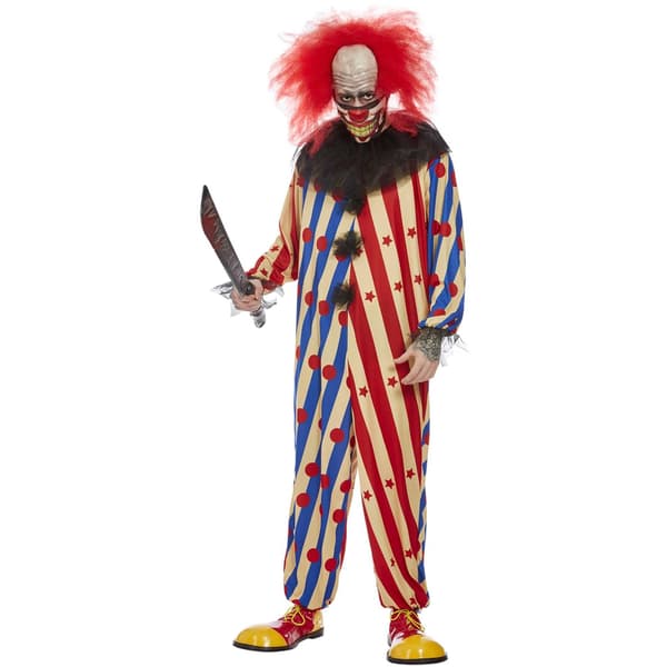 Smiffys Herr Läskig Clown Kostymset M Röd/Blå/Vit Red/Blue/White M
