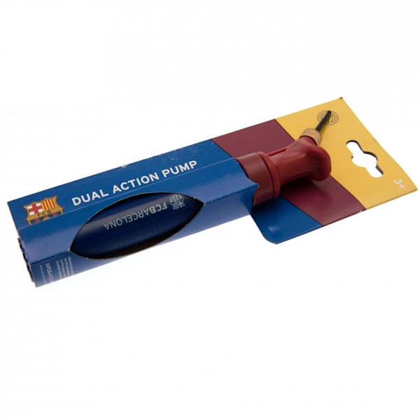 FC Barcelona Dual Action Fotbollspump En Storlek Blå Blue One Size