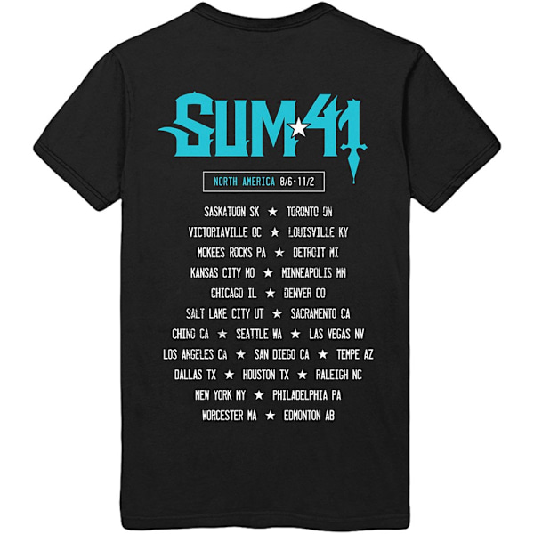 Sum 41 Unisex Demon Bomull T-shirt L Svart/Blå Black/Blue L