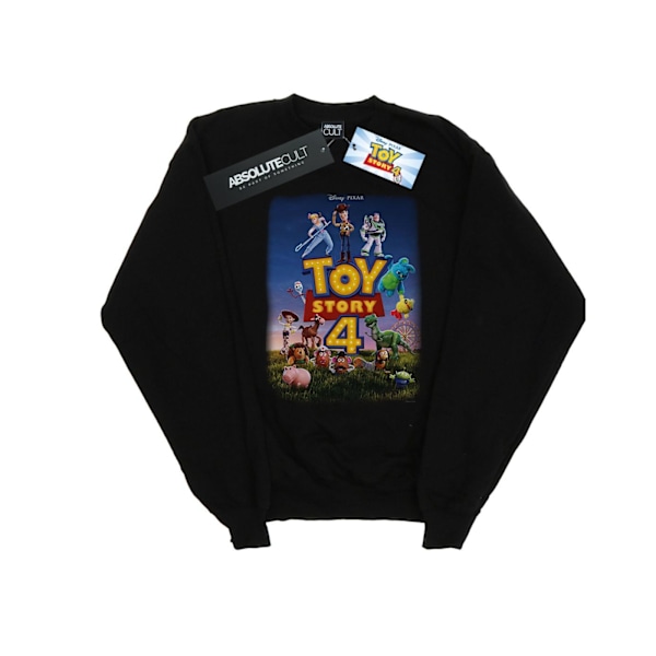 Disney Pojkar Toy Story 4 Affisch Konst Sweatshirt 7-8 År Svart Black 7-8 Years