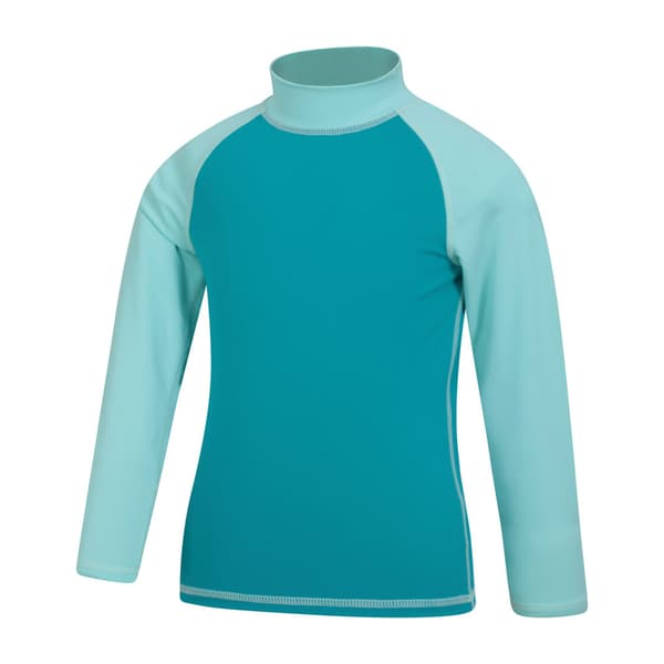 Mountain Warehouse Barn/Barn Långärmad Rash Top 7-8 År Light Blue 7-8 Years