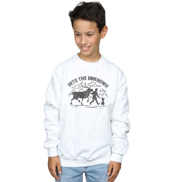 Disney Boys Frozen 2 Into The Unknown Sweatshirt 3-4 År Vit White 3-4 Years