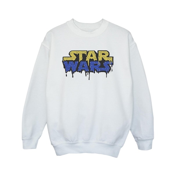 Star Wars Boys Logo Jelly Sweatshirt 5-6 år Vit White 5-6 Years