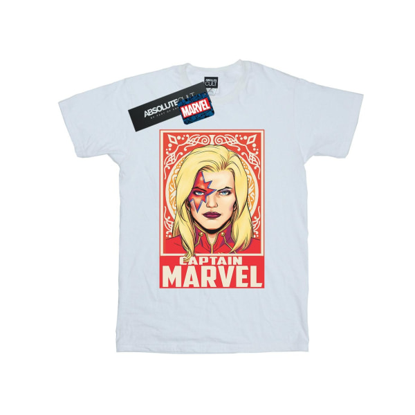 Captain Marvel Dam/Dam Ornament Pojkvän T-Shirt XXL Whi White XXL