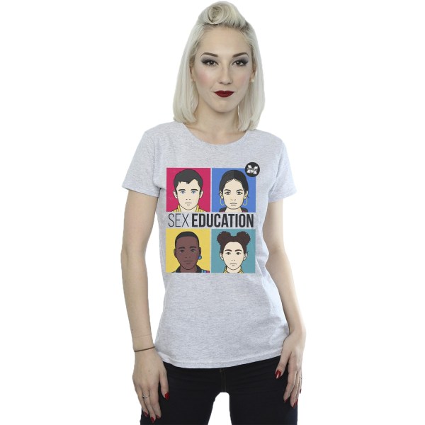 Netflix Dam/Kvinnor Sex Education Teen Illustrerad Bomull T-Shirt S Sports Grey S