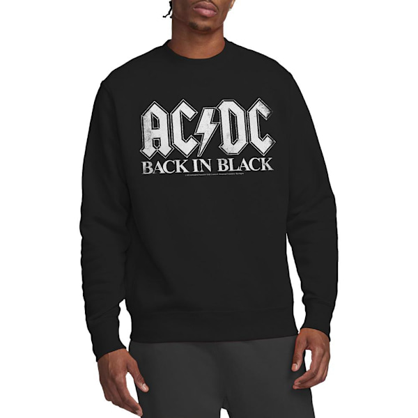 AC/DC Unisex Vuxen Back In Black Sweatshirt M Svart Black M