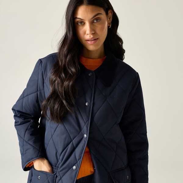 Regatta Dam Orla Kiely Eclipse Mellanlång Jacka 14 UK Navy 14 UK