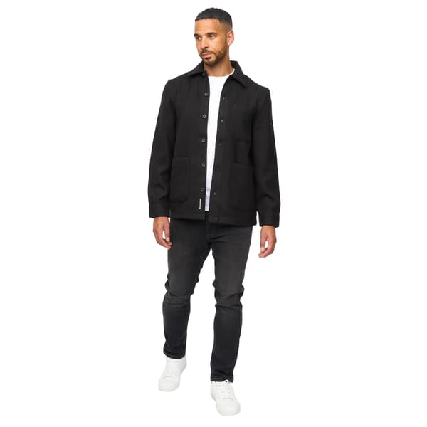 Bewley & Ritch Herr Haynerson Texturerad Överskjorta M Svart Black M