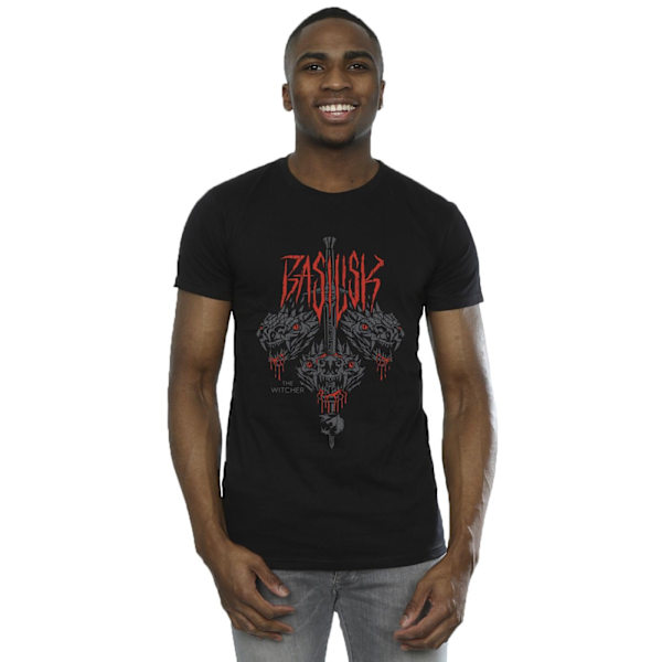 Netflix The Witcher Basilisk T-shirt för män, 5XL, svart Black 5XL