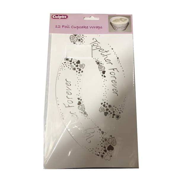 Culpitt folieformar för cupcakes (12-pack) One Size Vit/Silver White/Silver One Size