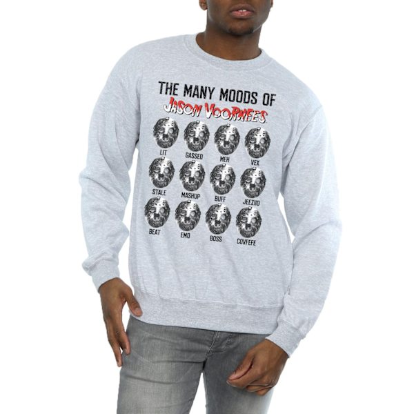 Fredag den 13:e herr The Many Moods Of Jason Voorhees Sweatshirt M Sports Grey M