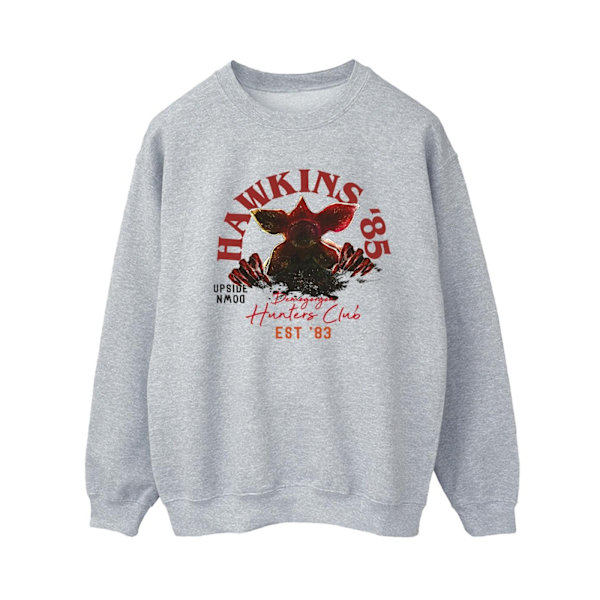 Netflix Dam/Kvinnor Stranger Things Hunters Club Sweatshirt M Sports Grey M