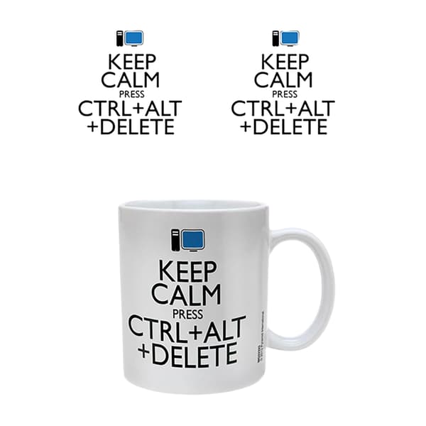 Pyramid International Keep Calm Alt Delete Mugg One Size Vit White One Size