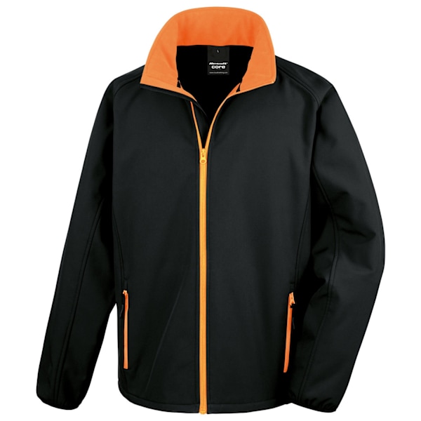 Result Core Mens Printable Soft Shell Jacket 4XL Svart/Orange Black/Orange 4XL