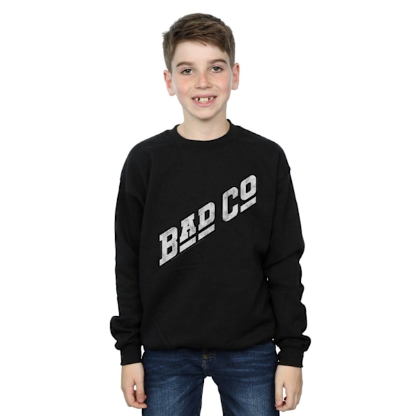 Bad Company Boys Distressed Logo Sweatshirt 9-11 år Svart Black 9-11 Years