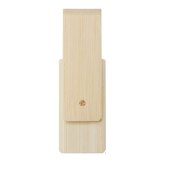 Bullet Rotate 8GB Bamboo USB Flash Drive One Size Beige Beige One Size