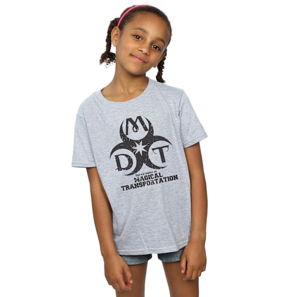 Harry Potter Girls Department Of Magical Transportation Logo Co Sports Grey 5-6 Years