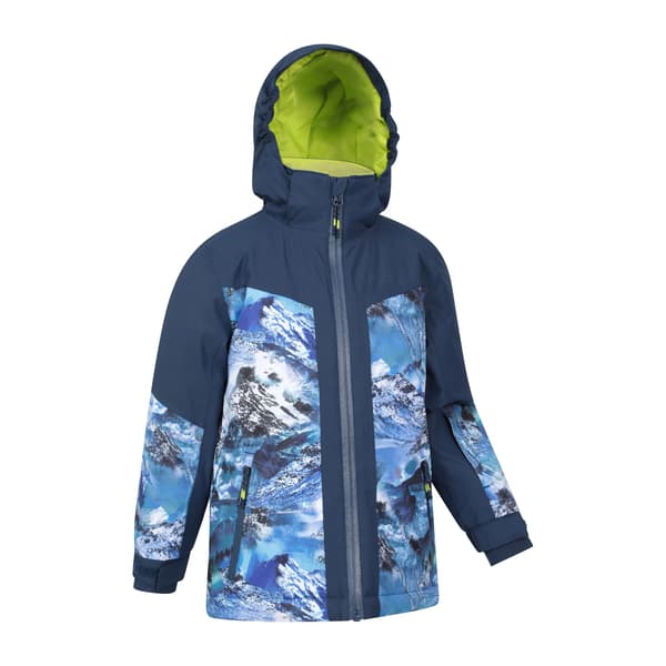 Mountain Warehouse Himalayan Abstrakt Skidjacka för Barn Navy 9-10 Years