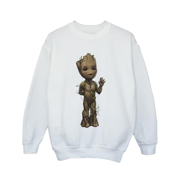 Marvel Girls I Am Groot Wave Pose Tröja 7-8 År Vit White 7-8 Years