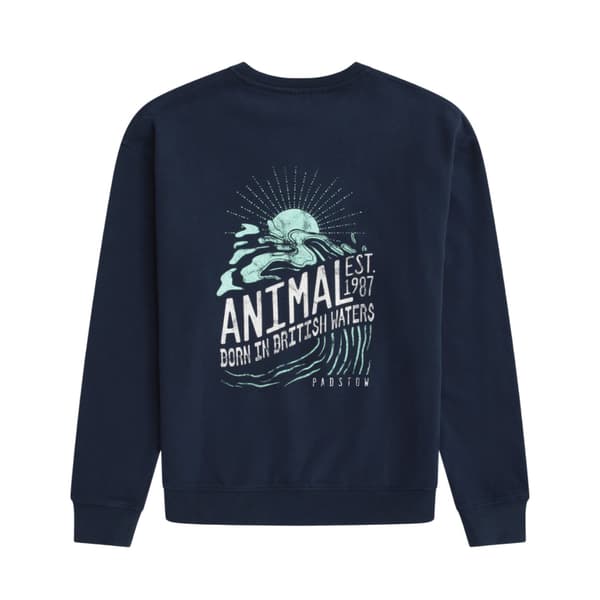 Animal Herr Jonah Padstow Tröja S Marinblå Navy S