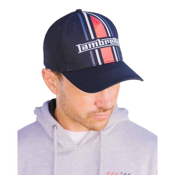 Lambretta Randig Keps One Size Marinblå Navy One Size